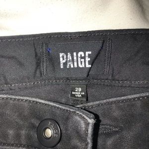 Paige black denim flair jeans